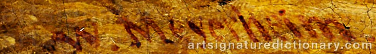 Authentic signature by Wilhelm Alexander MEYERHEIM on artwork