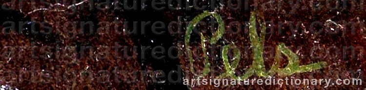 Authentic signature by Albert PELS on  artwork