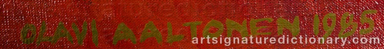 Authentic signature by Olvi AALTONEN on Painting/Watercolour artwork