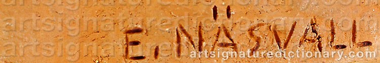 Authentic signature by Per Emil NÄSVALL on artwork