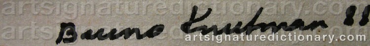 Signature by Bruno KNUTMAN