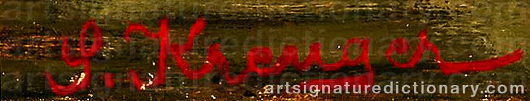 Authentic signature by Sven KREUGER on Painting/Watercolour artwork