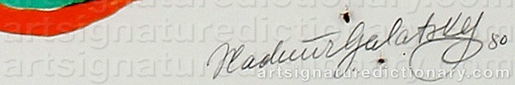 Signature by Vladimir GALATSKY