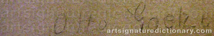 Authentic signature by Otto GOETZE on  artwork