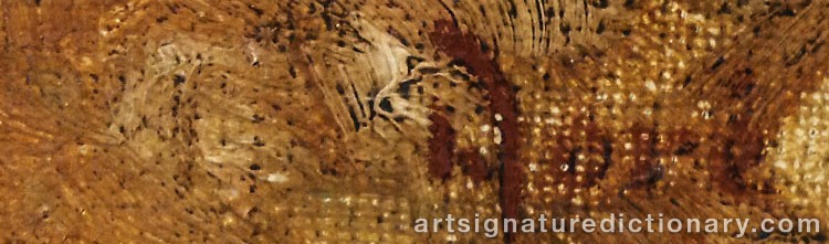 Authentic signature by Isabelle DORE on  artwork