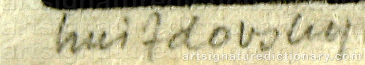 Authentic signature by Jacques HNIZDOVSKY on  artwork