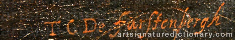 Authentic signature by Theodor Caspar FÜRSTENBERG on  artwork