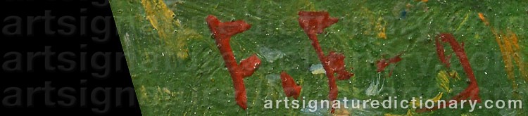 Authentic signature by Felix FRANG-PAHLAMA on Painting/Watercolour artwork