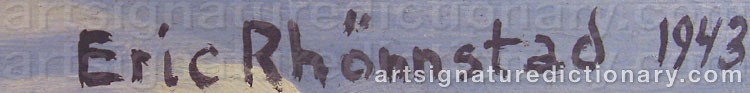 Signature by Eric RHÖNNSTAD