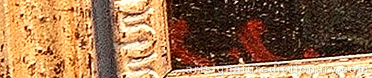 Authentic signature by Sergei Ivanovich SVETOSLAVSKY on artwork