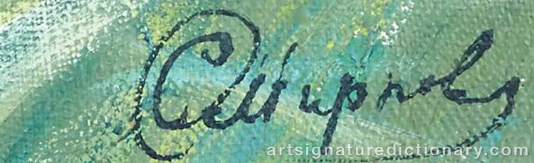 Authentic signature by Olga SMIRNOVA on Painting/Watercolour artwork