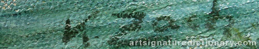 Authentic signature by Anton Karl ZACH on  artwork