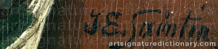 Authentic signature by Jules Emile SAINTIN on Painting/Watercolour artwork