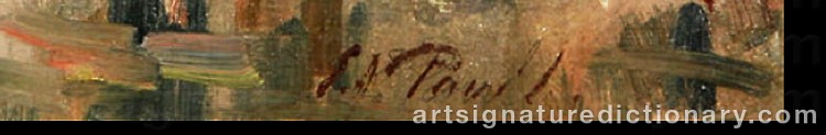 Authentic signature by Elie Anatole PAVIL on  artwork