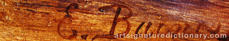 Authentic signature by Edward Charles BARNES on Painting/Watercolour artwork