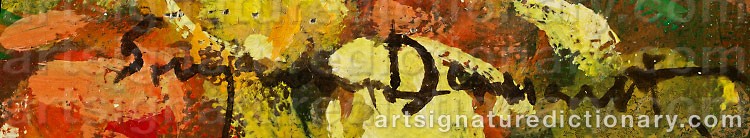 Authentic signature by Suzanne DEMAREST on Painting/Watercolour artwork