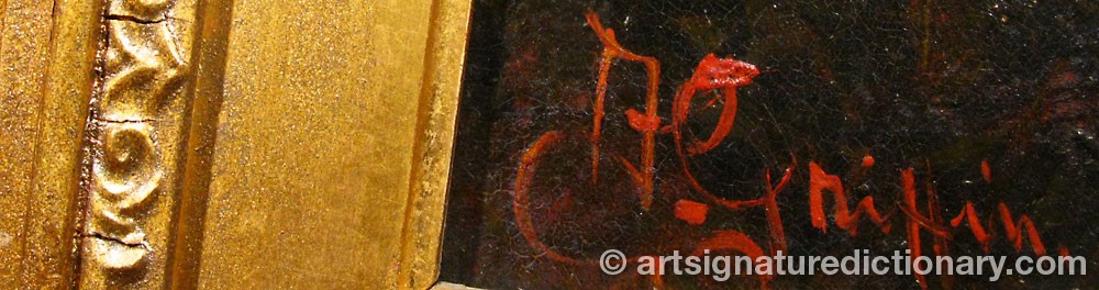 Authentic signature by A. GRIFFIN on  artwork