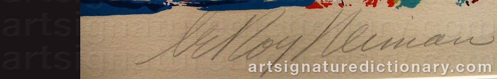 Authentic signature by Leroy NIEMAN on  artwork