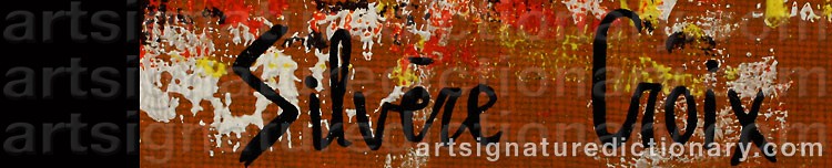 Authentic signature by Silvere CROIX on  artwork