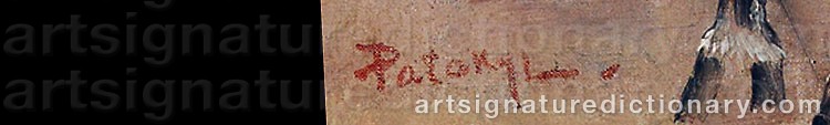 Authentic signature by Laszlo PATAKY VON SOSPATAK on  artwork