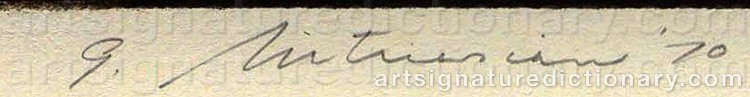Authentic signature by Garo Zareh ANTREASIAN on Drawing/Graphic/Print artwork