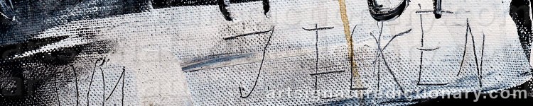 Authentic signature by Jaan ELKEN on  artwork