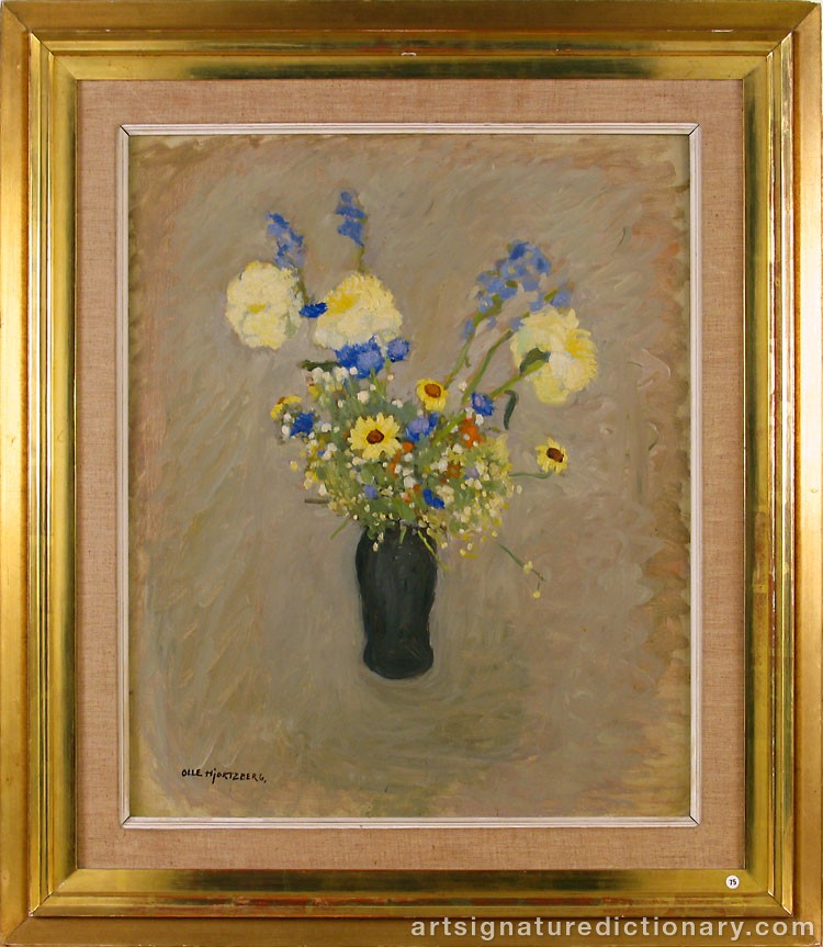 Close-up details showing Olle HJORTZBERG signature forgery characteristics