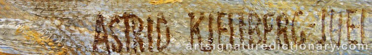 Signature by Astrid KJELLBERG-JUEL
