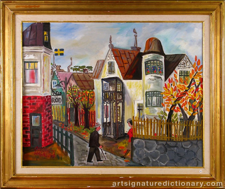 Close-up details showing Olle OLSSON HAGALUND signature forgery characteristics