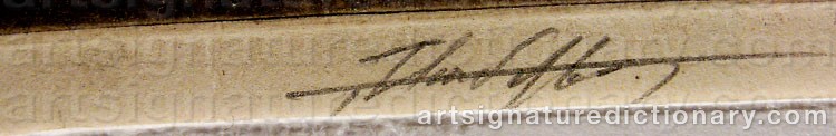 Authentic signature by Samvel HAMBARDZUMYAN on artwork