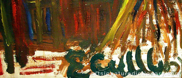 Close-up details showing Erland CULLBERG signature forgery characteristics