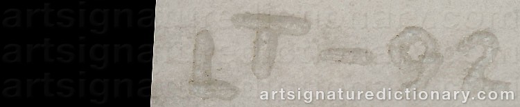 Authentic signature by Leena TURPEINEN-KITULA on  artwork