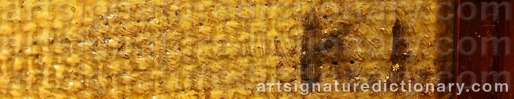 Authentic signature by Kræsten IVERSEN on  artwork