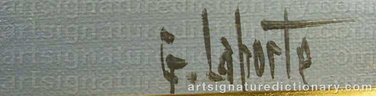 Authentic signature by Georges LAPORTE on  artwork
