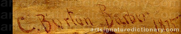 Authentic signature by Charles Burton BARBER on Painting/Watercolour artwork