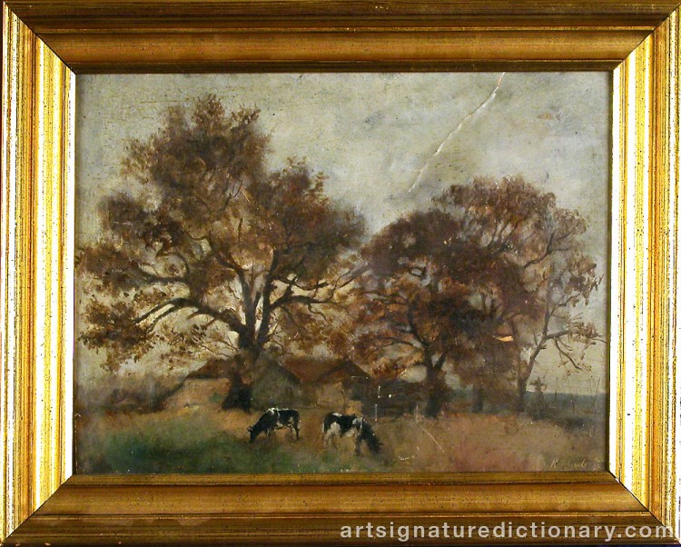 Close-up details showing Hans Fredrik GUDE signature forgery characteristics