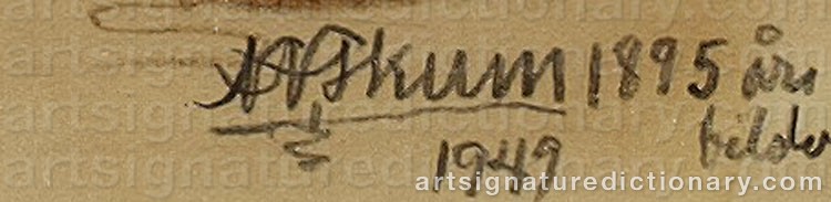 Signature by Nils Nilsson (Sami Artist) SKUM