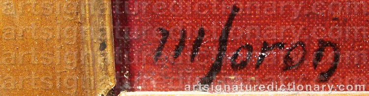 Authentic signature by Maurice JORON on  artwork