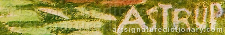 Authentic signature by Nikolai ASTRUP on  artwork