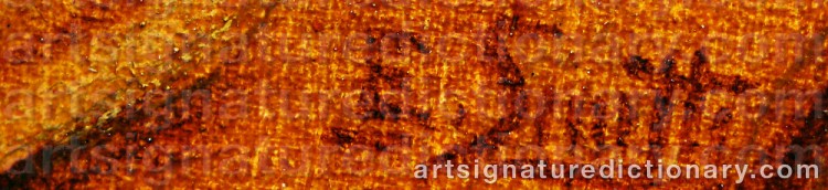 Authentic signature by Ernst SMITH on artwork