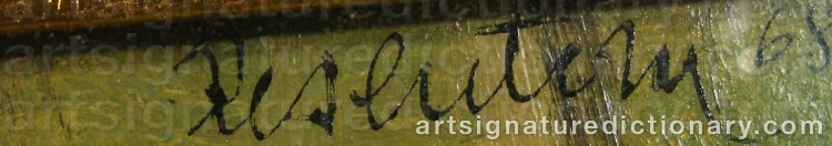 Authentic signature by Walter RESENTERA on  artwork