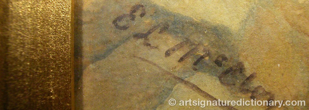 Authentic signature by E L ‘Mc Clay’ CLAY on artwork