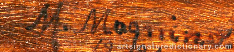 Authentic signature by Magni MAGNINO on  artwork