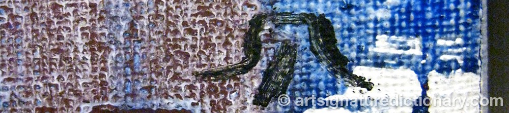 Authentic signature by Svante RYDBERG on  artwork