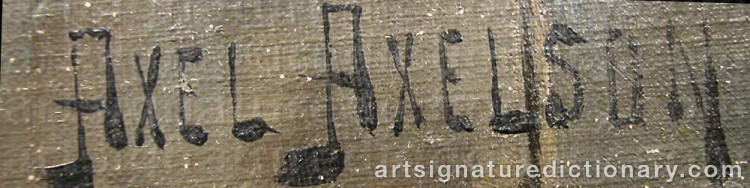 Signature by Axel AXELSON